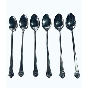 Set of 6 Vintage Tea Spoons Japanese National Stainless Costa Mesa Discontinued